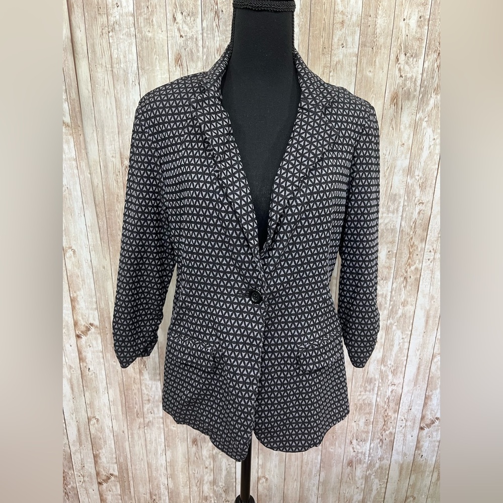 Soho‎ Apparel Black and White Polka Dot Blazer